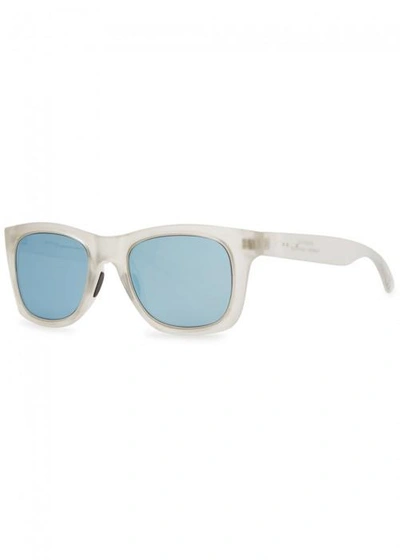 Shop Italia Independent Frosted Wayfarer-style Sunglasses In Crystal