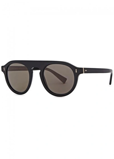 Shop Dolce & Gabbana Black D-frame Sunglasses