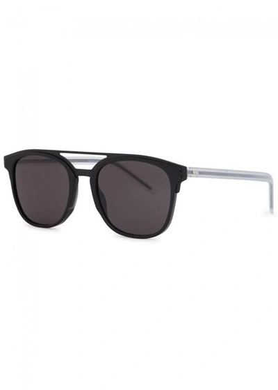 Shop Dior Black Tie 211s Square-frame Sunglasses