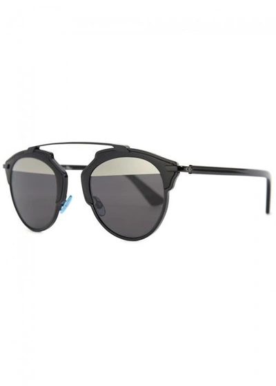 Shop Dior So Real Clubmaster-style Sunglasses In Ck/greyms1