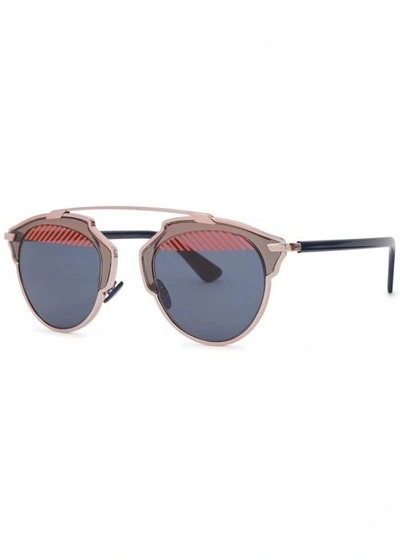 Shop Dior So Real Clubmaster-style Sunglasses In Rose