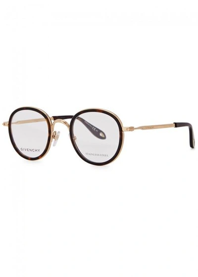 Shop Givenchy Gv 0044 Round-frame Optical Glasses In Gold