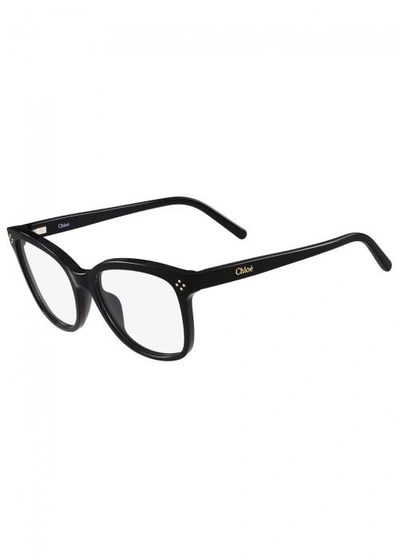 Shop Chloé Boxwood Black Oval-frame Optical Glasses