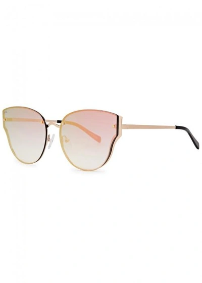 Shop For Art's Sake Honeytrap Rose Gold Cat-eye Sunglasses