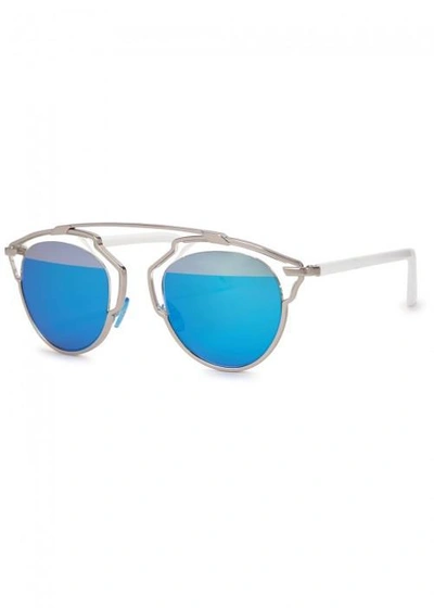 Shop Dior So Real Clubmaster-style Sunglasses