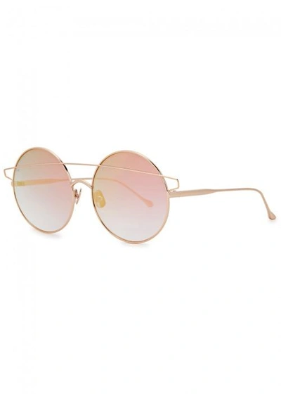 Shop For Art's Sake Mykonos Rose Gold Tone Round Sunglasses