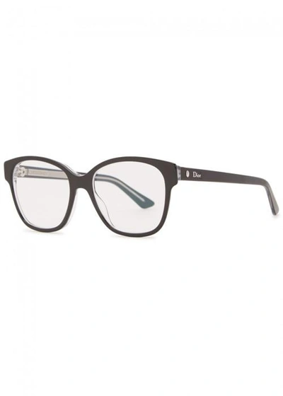 Shop Dior Montaigne 8 Two-tone Optical Glasses In Black
