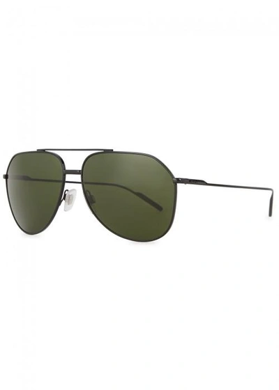 Shop Dolce & Gabbana Black Aviator-style Sunglasses