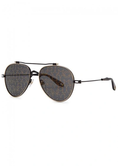 Shop Givenchy Gv 705 Aviator-style Sunglasses In Black
