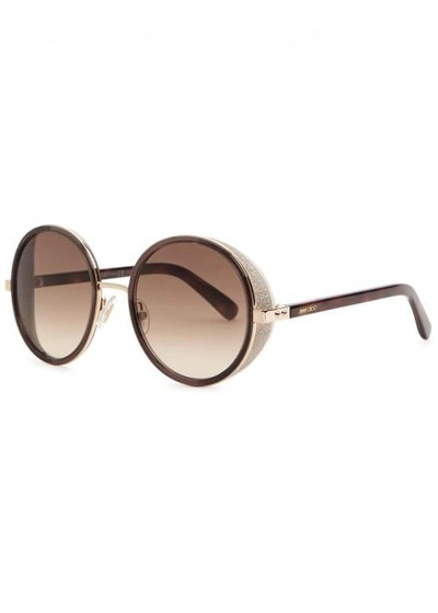 Shop Jimmy Choo Andie Brown Mirrored Sunglasses