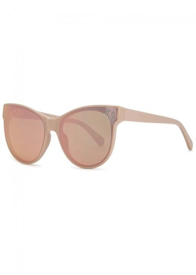 Shop Stella Mccartney Blush Cat-eye Sunglasses
