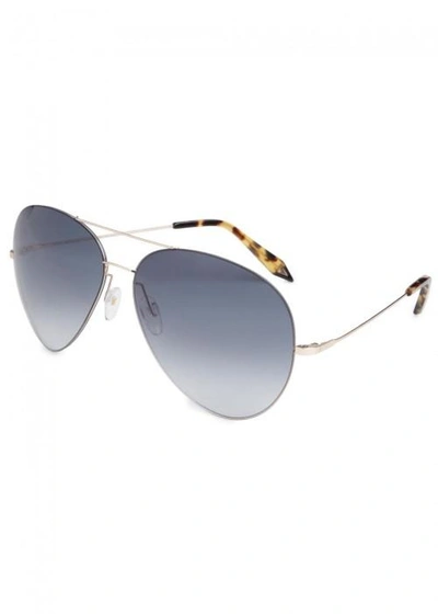 Shop Victoria Beckham Feather Aviator Style Sunglasses