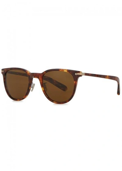 Shop Eyevan7285 727 3010 Tortoiseshell Oval-frame Sunglasses In Havana