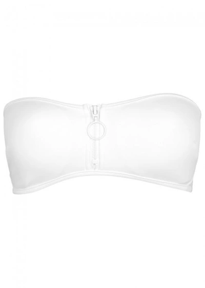 Shop Stella Mccartney White Bandeau Bikini Top