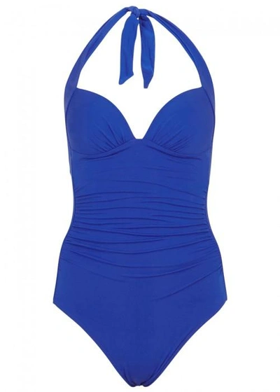 Shop Jets By Jessika Allen Jetset Blue Halterneck Swimsuit