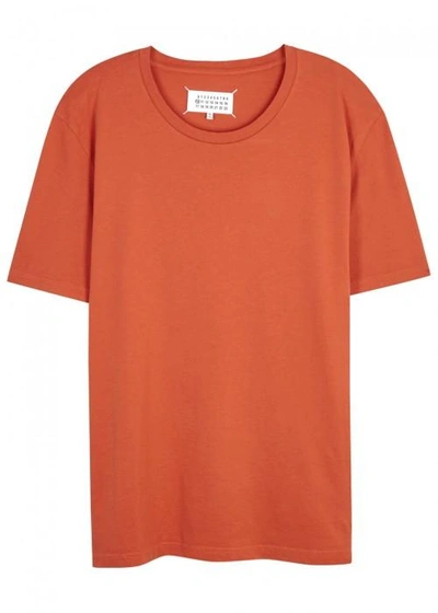 Shop Maison Margiela Orange Cotton T-shirt