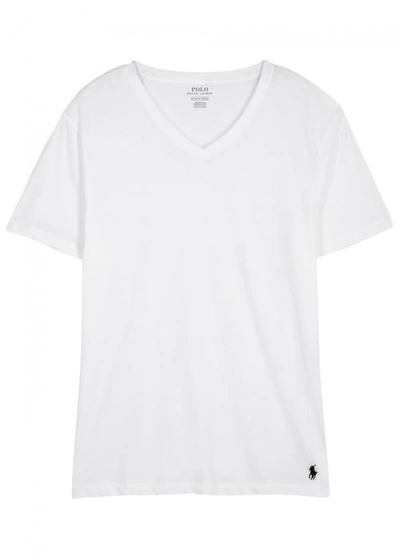 Shop Polo Ralph Lauren White Cotton Blend T-shirt