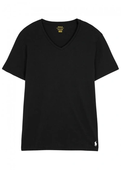 Shop Polo Ralph Lauren Black Cotton Blend T-shirt