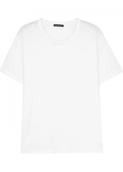 Shop Acne Studios Nash White Cotton T-shirt