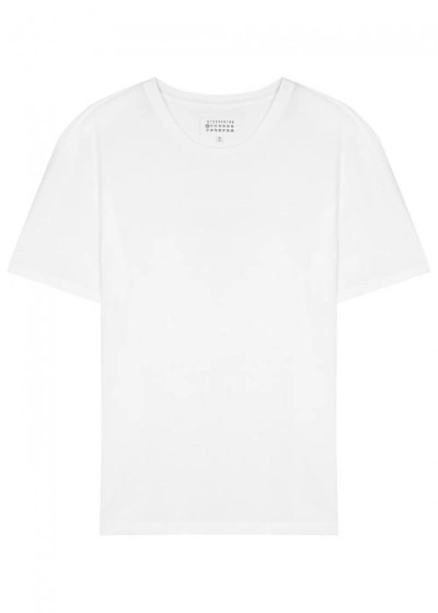 Shop Maison Margiela Replica Printed Cotton T-shirt In White