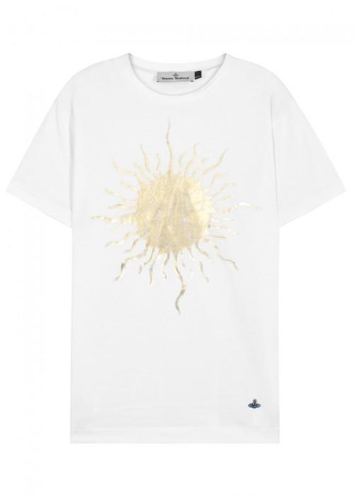 Vivienne Westwood White Sun-print Cotton T-shirt | ModeSens