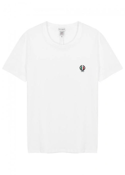 Shop Dolce & Gabbana White Stretch Cotton T-shirt