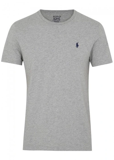 Shop Polo Ralph Lauren Grey Cotton T-shirt
