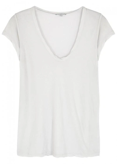 Shop James Perse Off White Jersey T-shirt