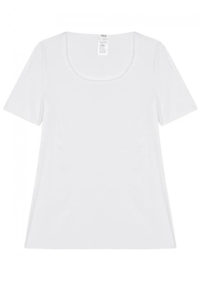 Shop Wolford Pure White Stretch Jersey Top