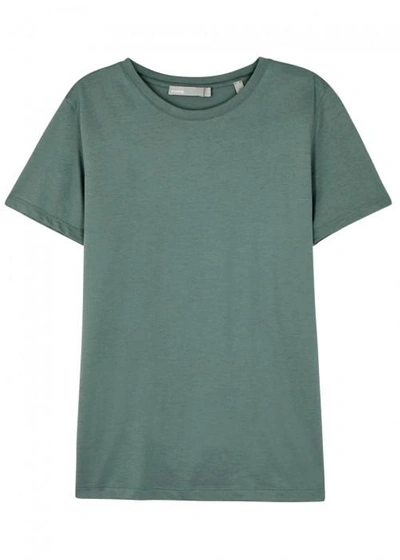 Shop Vince Blue Pima Cotton T-shirt