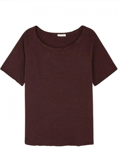 Shop American Vintage Sonoma Bordeaux Cotton T-shirt