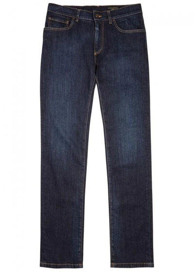 Shop Dolce & Gabbana 16 Indigo Slim-leg Jeans In Blue