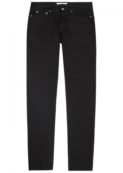 Shop Givenchy Black Photo-print Slim-leg Jeans