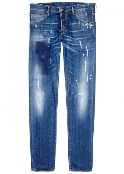 Shop Dsquared2 Cool Guy Distressed Skinny Jeans In Blue