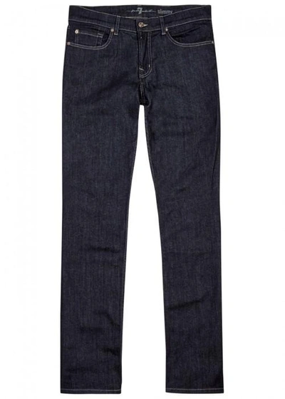 Shop 7 For All Mankind Slimmy Indigo Straight-leg Jeans