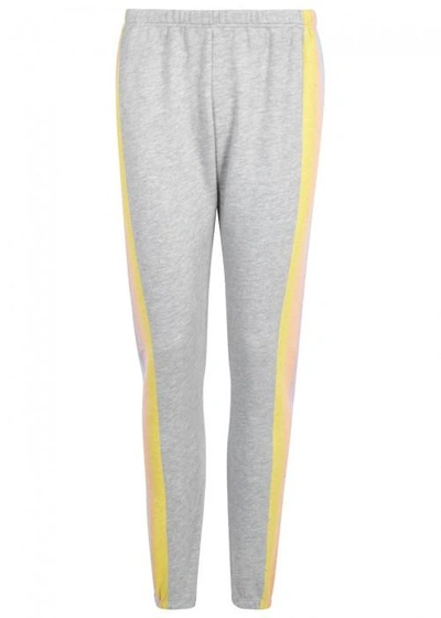 Shop Wildfox Spectrum Striped Terry Jogging Trousers In Grey