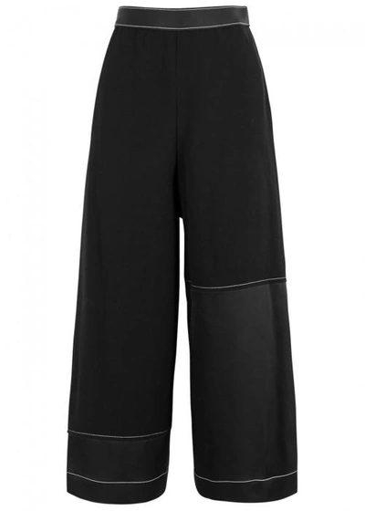 Shop Loewe Black Panelled Culottes