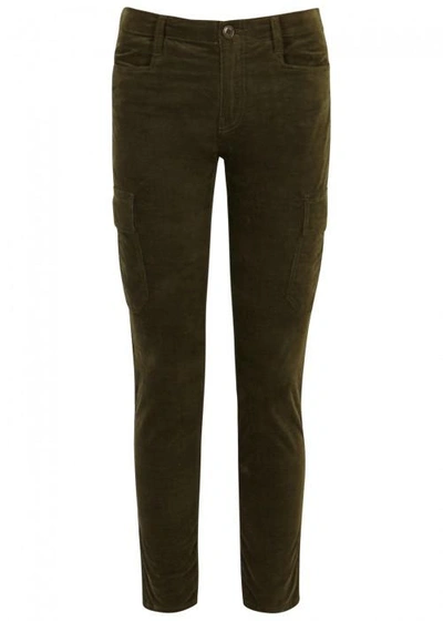 Shop Vince Forest Green Corduroy Trousers In Olive