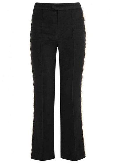 Shop Isabel Marant Philea Swarovski-embellished Trousers In Black