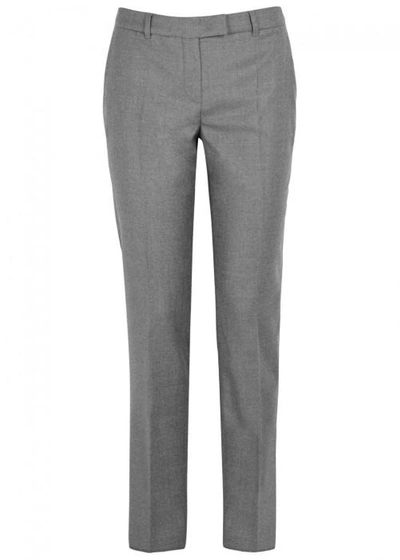 Shop Max Mara Boris Slim-leg Wool Blend Trousers In Grey