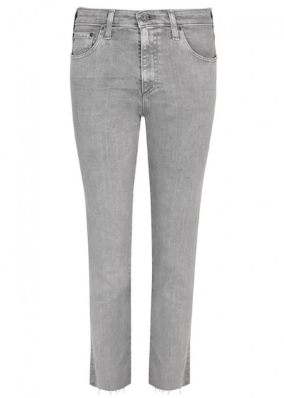 Shop Ag The Isabelle Grey Slim-leg Jeans In Light Grey