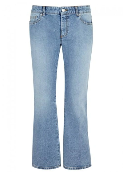 Shop Alexander Mcqueen Light Blue Kick-flare Jeans In Denim