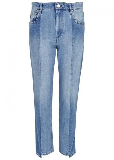 Shop Isabel Marant Étoile Clancy Cropped Slim-leg Jeans In Light Blue