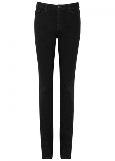 Shop Armani Collezioni J85 Straight-leg Jeans In Black