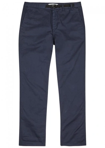 Shop Norse Projects Laurits Navy Cotton Trousers