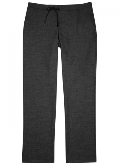 Shop Maison Margiela Grey Straight-leg Cotton Blend Trousers