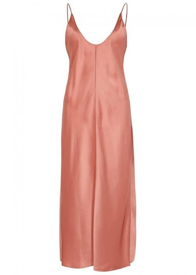 Shop Alexander Wang T T By Alexander Wang Pink Silk Midi Dress