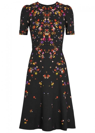 Shop Givenchy Pansy Print Dress In Black