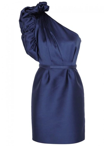 Shop Stella Mccartney Dark Blue One-shoulder Dress