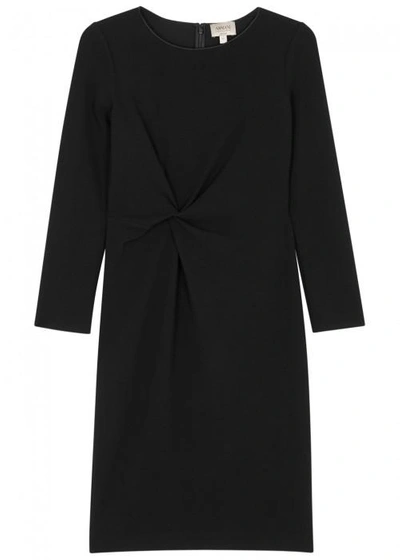 Shop Armani Collezioni Black Ruched Dress
